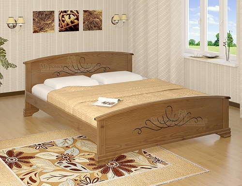 &quot;Нова&quot; с рисунком кровать из дерева