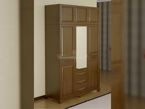 Шкафы Муза 3 с зеркалом и  Чертежом