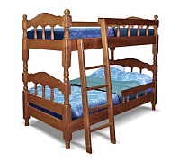 Двухъярусные кровати для взрослых из массива дерева
